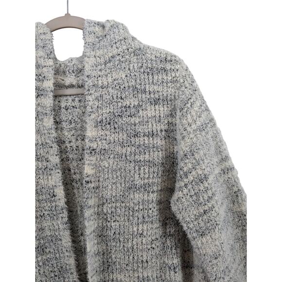 No Boundaries Long Hooded Cardigan Juniors 3X 21 Gray Open Front Layering Cozy - Picture 2 of 10